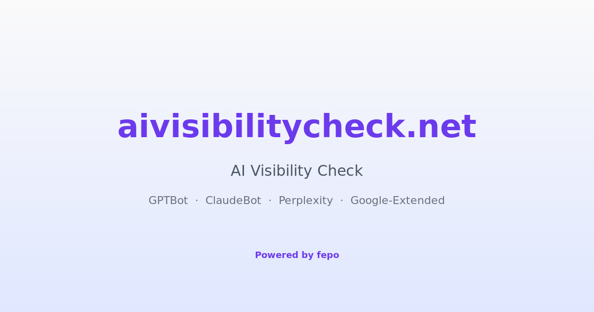 AI Visibility Check